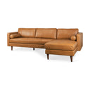 Mercana Svend 75.2" x 37.8" x 33.9" Solid Wood Sectional Sofa