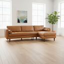 Mercana Svend 75.2" x 37.8" x 33.9" Solid Wood Sectional Sofa