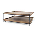 Mercana Trey 48" x 46" x 17" Solid Wood Coffee Table