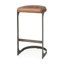 Mercana Tyson 17.3" x 17.5" x 31.3" Leather Stool