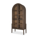 Mercana Teva 39" x 19" x 84" Solid + Manufactured Wood Display Cabinet