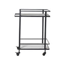 Renwil Colton Indoor Iron Bar Cart - Matte Black