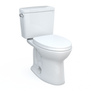 Toto Drake Two Piece Elongated 1.6 GPF Universal Height Tornado Flush Toilet with Cefiontect and Softclose Seat - Washlet+ Ready