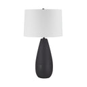 Renwil Tala 30" Tall Powder Coated Matte Black Iron Table Lamp with Tapered Linen Shade