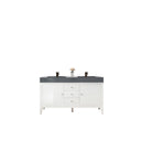 Glossy White / Dusk Grey Glossy - 1 Faucet Hole