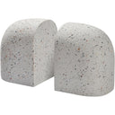 Renwil Bruno Indoor Terrazzo Bookends - White Speckled