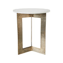 Renwil Hera Indoor Cast Aluminum Side Table - Antique Brass