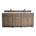 Whitewashed Walnut / Carrara White - 3 Faucet Holes