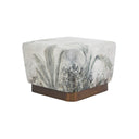Renwil Tangle Indoor Poly-Velvet Ottoman - Print
