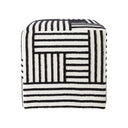 Renwil Monti Indoor Cotton Canvas Cube Ottoman - Black