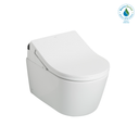 Toto Washlet+ Rp Wall Hung D Shape Toilet with Rx Bidet Seat and Duofit In Wall 1.28 and 0.9 GPF Auto Dual Flush Tank System