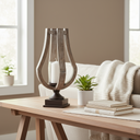 Mercana Brillion 7.5" x 7.3" x 16.9" Solid Wood Candle Holder