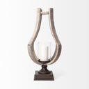 Mercana Brillion 11" x 10.8" x 25" Solid Wood Candle Holder