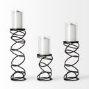 Mercana Omega 4.8" x 4.8" x 13.5" Glass Candle Holder