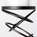 Mercana Omega 4.8" x 4.8" x 17.3" Glass Candle Holder