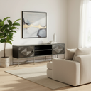 Mercana Hogarth 70.5" x 16" x 23.3" Iron Media Unit