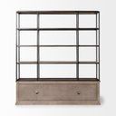 Mercana Braxton 81.5" x 18.5" x 90" Solid Wood Wall Shelf