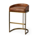 Mercana Hollyfield 20.5" x 19.7" x 32.7" Leather Stool