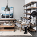 Mercana Trey 80" x 16" x 87.5" Iron Wall Shelf