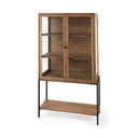 Mercana Arelius 36" x 18.8" x 63" Solid Wood Display Cabinet