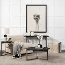 Mercana Zahavi 20" x 20" x 20" Leather Ottoman