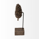 Mercana Pinterra 3.9" x 3.9" x 11" Solid Wood Decorative Object