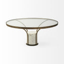 Mercana Jacinta 36" x 36" x 16" Glass Coffee Table