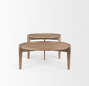 Mercana Cleaver 39.5" x 39.5" x 16" Solid Wood Coffee Table