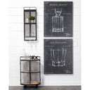 Mercana Saluti 20.3" x 13.3" x 31.5" Bar Cart