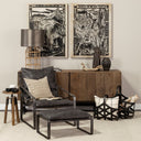 Mercana Hornet 27.2" x 36.6" x 34.3" Fabric Side Chair