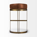 Mercana Hollyfield 20.5" x 19.7" x 32.7" Leather Stool