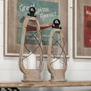 Mercana Zain 10" x 5.7" x 21.3" Solid Wood Lantern