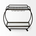 Mercana Chriselle 38" x 18.5" x 32.5" Bar Cart