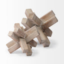 Mercana Vega 7.1" x 7.1" x 5.7" Solid Wood Decorative Object