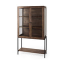 Mercana Arelius 36" x 18.5" x 63" Solid Wood Display Cabinet