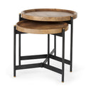 Mercana Marquisa 22.5" x 22.5" x 20.8" Solid Wood Side Table