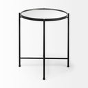 Mercana Samantha 19.7" x 19.7" x 24.2" Mirrored Glass Side Table