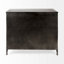 Mercana Poppy 40.3" x 16" x 33" Glass,Iron Accent Cabinet