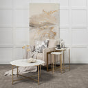 Mercana Vincent 32.8" x 32.8" x 17" Stone Coffee Table