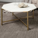 Mercana Vincent 32.8" x 32.8" x 17" Stone Coffee Table