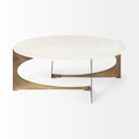 Mercana Reinhold 49" x 49" x 17" Stone Coffee Table