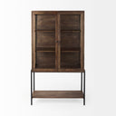 Mercana Arelius 36" x 18.5" x 63" Solid Wood Display Cabinet