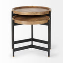 Mercana Marquisa 22.5" x 22.5" x 20.8" Solid Wood Side Table