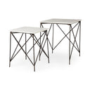 Mercana Lorlei 20" x 20" x 24" Stone Side Table