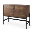 Mercana Glenn 37.5" x 16" x 30" Iron,Solid Wood Accent Cabinet