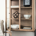 Mercana Arelius 36" x 18.8" x 63" Solid Wood Display Cabinet