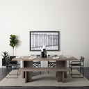 Mercana Konstantin 94" x 40" x 30" Solid Wood Dining Table