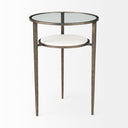 Mercana Felicity 15.8" x 15.8" x 22.5" Glass Side Table