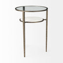 Mercana Felicity 15.8" x 15.8" x 22.5" Glass Side Table
