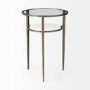 Mercana Felicity 15.8" x 15.8" x 22.5" Glass Side Table